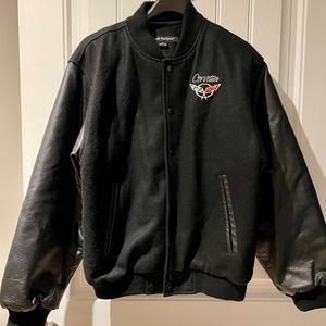 Wool & Leather Coal Harbour Coat Jacket with Corvette Logo